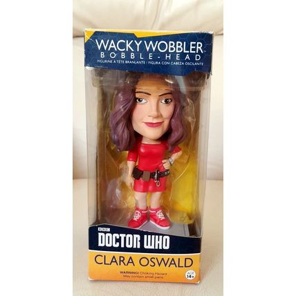 DOCTOR WHO : CLARA OSWALD : 6" WACKY WOBBLER BOBBLE-HEAD : VINYL FIGURE