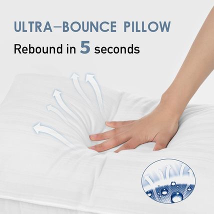 Downluxe down Alternative Pillows King Size Set of 2 - Hotel Collection Soft Bed