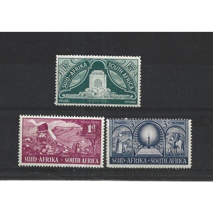 SouthAfrica.Inauguration of Voortrekker Monument set of 3.Mounted Mint.Aug25
