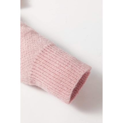 Pink Floral Pattern Half Zip Drop Shoulder Sweater