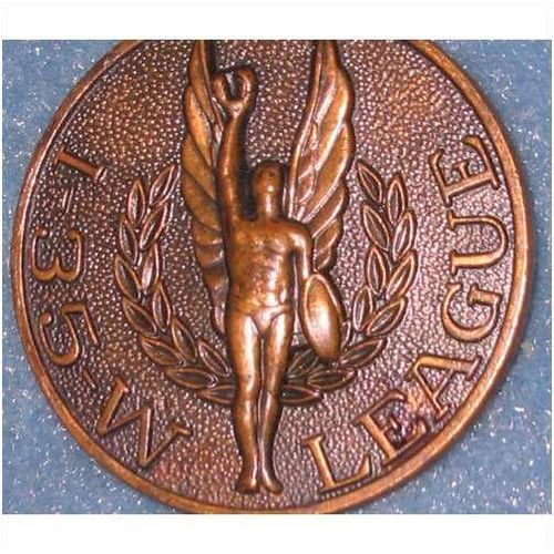 Vintage Deco I 35W League Bronze Sport Medal Jostens