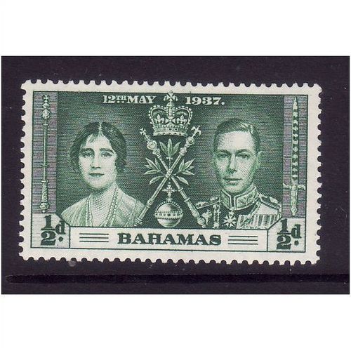 BAHAMAS 1937 CORONATION 1/2d GREEN SG 146 U/M MINT