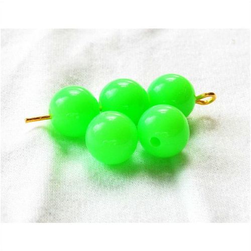 10 no. Fluorescent Green Neon Beads Round 8 mm Crafts Jewellery Making 2025