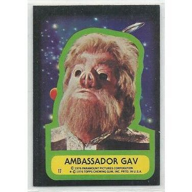 STAR TREK ' AMBASSADOR GAV ' Sticker card ( 1976 )