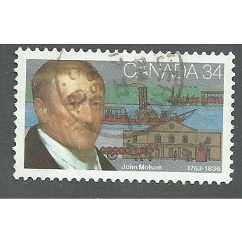 CAN 1986 34c 'JOHN MOLSON' FINE USED (EBID41-498)