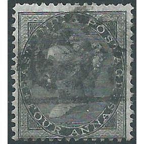 India 1856 SG45 4a Black Fine Used....