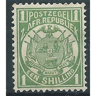 Transvaal 1885 SG183 1/- Yellow-Green Mounted Mint .. ..