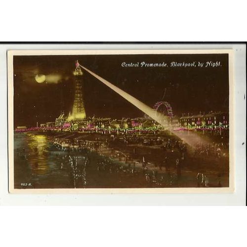 Lancashire BLACKPOOL ILLUMINATIONS Central Promenade Postcard by Advance (463A)