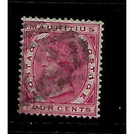 MAURITIUS 1885 4c CARMINE SG 105 FINE USED