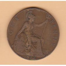 GB Penny 1912 VG to F