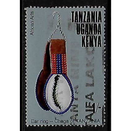 KENYA UGANDA & TANGANYIKA 1975 AFRICAN ARTS EARRING 1s CHARGA SG 372 FU