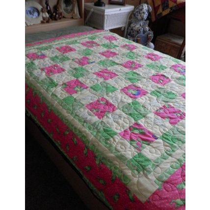 Quilt Homecrafted Ribbitt.....A Baby Quilt,111416Q