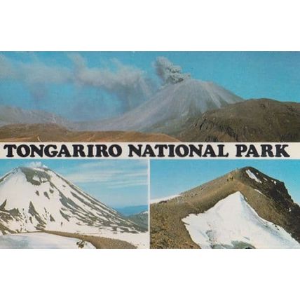 Tongariro National Park Snow Mountains at Christmas New Zealand Postcard