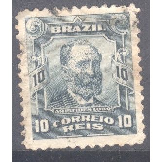 Brazil 1906 - SG260 - 10r grey - Aristides Lobo - used 2