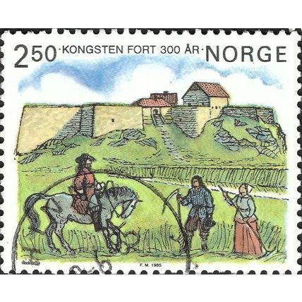 NORWAY, Fort Kongstens, green 1985, 2.50kr, #2