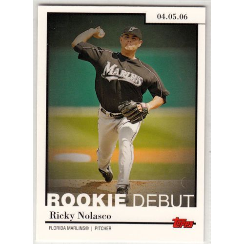 2006 Topps Updates & Highlights Rookie Debut RD17 Ricky Nolasco- Marlins