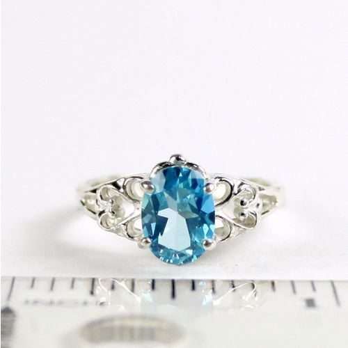 Paraiba Topaz , 925 Sterling Silver Ring, SR302