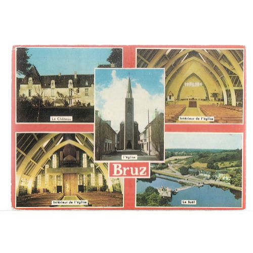 BRUZ, FRANCE multiview used postcard 1983 postmark #