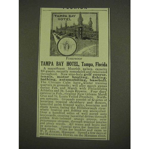 1913 Tampa Bay Hotel Ad - Fireproof