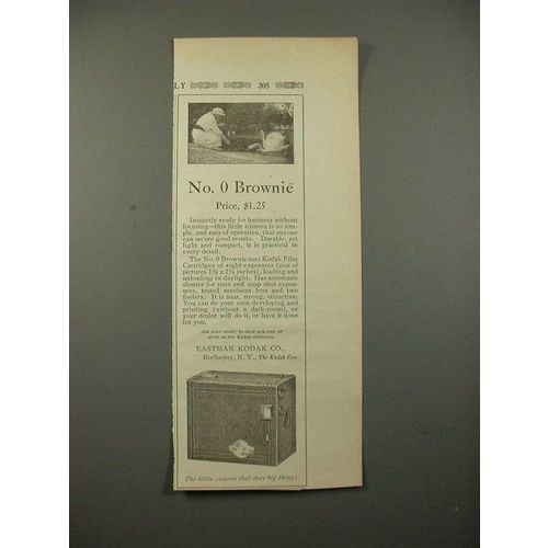 1914 Kodak No. 0 Brownie Camera Ad - NICE!