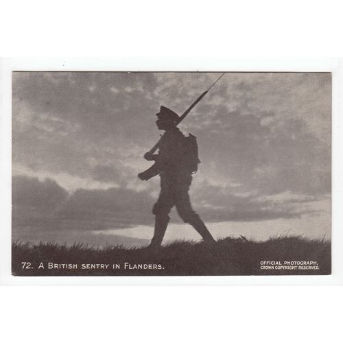 A British Sentry in Flanders Daily Mail Battle Picture WW1 Postcard 72
