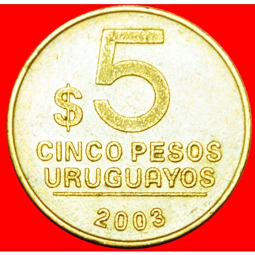 BRAZIL: URUGUAY ★ 5 PESO URUGUAYOS 2003! LOW START ★ NO RESERVE!