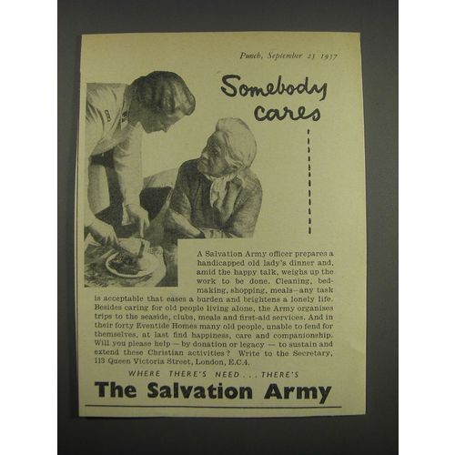 1957 The Salvation Army Ad - Somebody cares