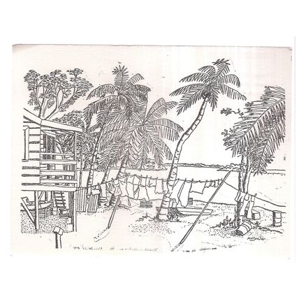 MONKEY RIVER, BELIZE used postcard 1988 postmark =