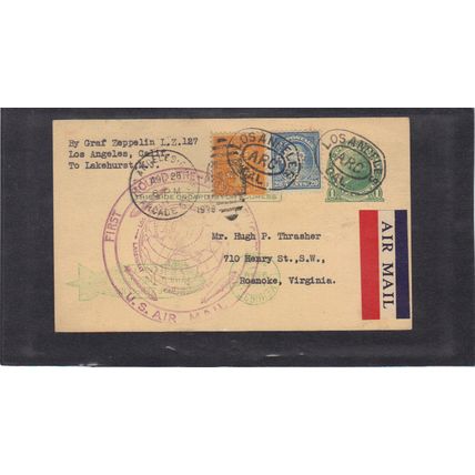 1st Flight Graf Zeppelin UX27+642+515 Both Perfrins (Cachet-Typed/A) CV00901