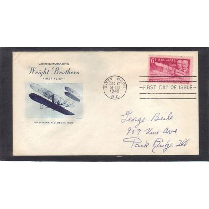 FDC Art Craft C45 7c Wright Brothers (Cachet-Inked/A) CV41095
