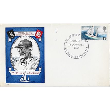 GB 1967 Sir Francis Chichester FDC Barnstaple special pm