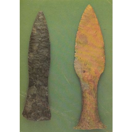 Scandanavian Flint Daggers London Museum Denmark Knife Postcard