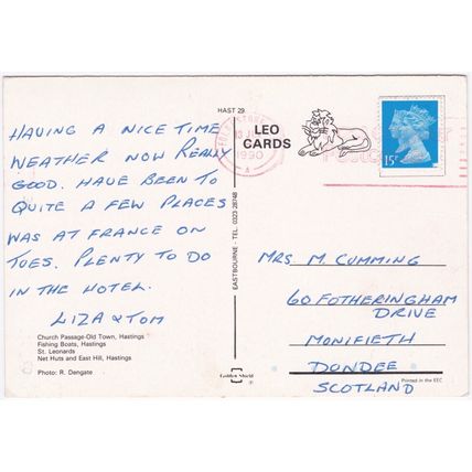Leo Cards postcard Hastings and St. Leonards, Sussex multiview