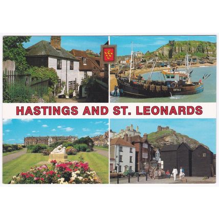 Leo Cards postcard Hastings and St. Leonards, Sussex multiview