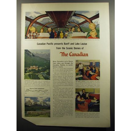 1956 Canadian Pacific Railroad Ad - Banff and Lake Louise
