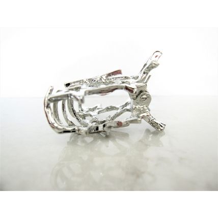 Silver stars metal hair claw clip