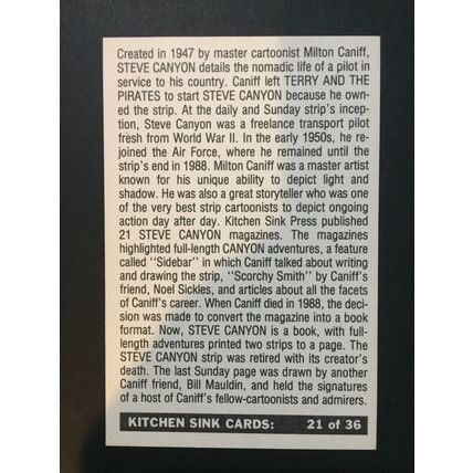 Kitchen Sink Press 20th Anniversary trading cards #s 21-23, 1988