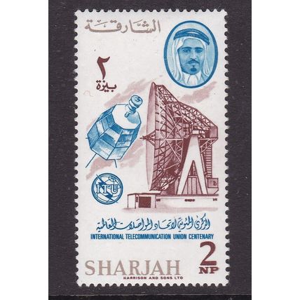Sharjah 1965 Relay 1 Satellite + tracking 2np SG 167 Mint Never Hung VGC