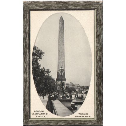 Unused Antique GB Postcard c1913 - Cleopatra's Needle, Thames Embankment, London