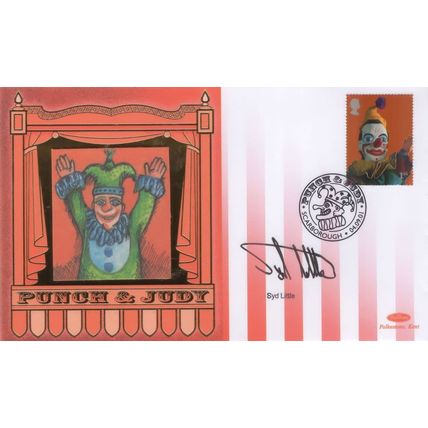 Syd of Little & Large TV Comedy Show Punch & Judy Hand Signed FDC