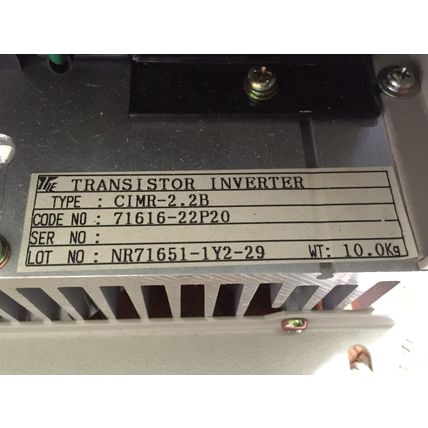 NEW YASKAWA CIMR-2.2B,VARISPEED 616HII,NR71651-1Y2-29 DRIVE 2HP 230VAC,AP