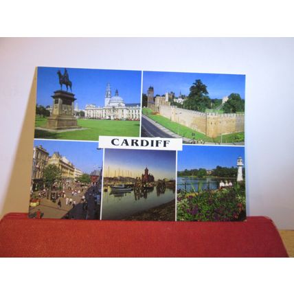 multiview, CARDIFF, GLAMORGAN, WALES unused postcard by John Hinde =
