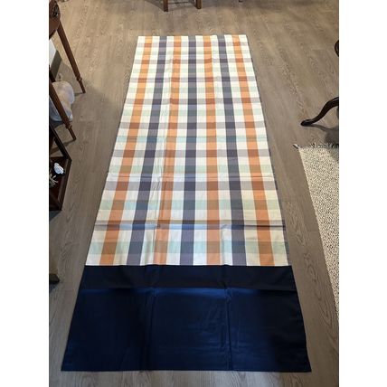 Carousel Designs Curtains Blackout Panels Baby Plaid Blue Green Orange Bedroom