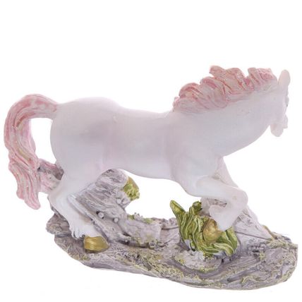 Small Unicorn on Rocks Miniature Figurine Ornament Purple Pink - 4 Designs