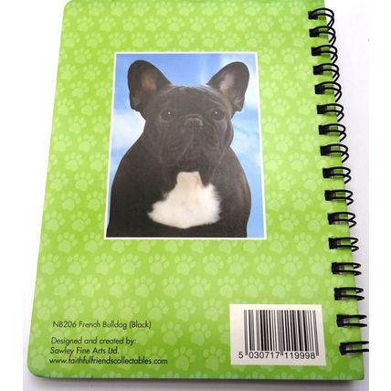BLACK FRENCH BULLDOG 3D NOTEBOOK great gift for a French Bulldog lover