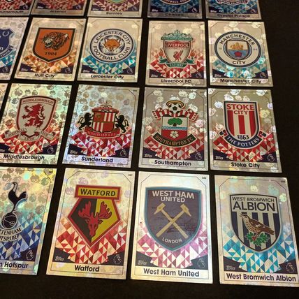 MATCH ATTAX 2016/17 Premier League - Full Set Of Twenty Foil Club Badges