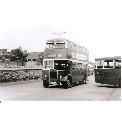 Black & White Photograph of Exeter Corporation Transport - VFJ 998