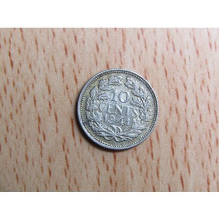 Netherlands 1941 10 Silver Cents Coin