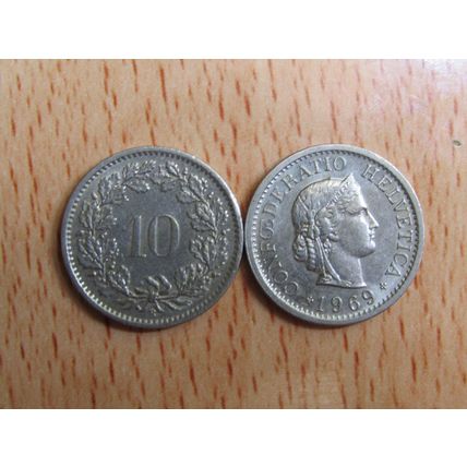 Switzerland 1969 10 Rappen Coin