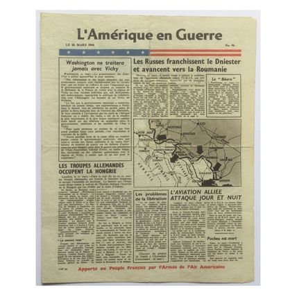 WW2 American Air Drop Leaflet. - Code USF.99. - Battle of Monte Cassino.
